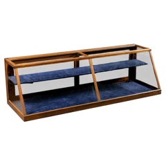 Antique Oak and Glass Countertop Mercantile Display Case