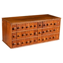 Early 20th Century "Practical Glove Holder" Oak Cabinet by A. N. Russell