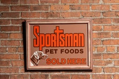 Vintage "Sportsman" Pet Foods Framed Advertising Sign