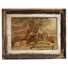 Late 19th Century Reverse-Painted Sylvan Grove Rye Framed Advertising Sign