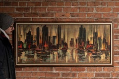 Metropolitan Harbor  Gerahmter Lithografie-Druck von Allan McClain auf Karton