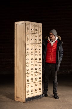 Antique 28-Drawer Ledger & Index Cabinet