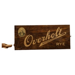 Vintage Overholt Rye Aluminum Litho Advertising Sign