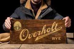 Vintage Overholt Rye Aluminum Litho Advertising Sign