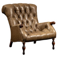 Vintage Tufted Sleepy Hollow Armchair in Brown