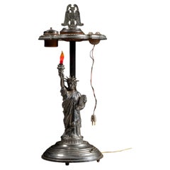 Vintage Art Deco Historical U.S. and Statue of Liberty Smoking Stand