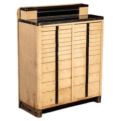 Vintage Art Deco Steel and Wood Dental Cabinet by American Cabinet