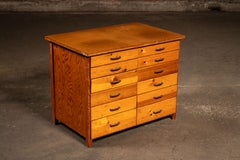 Mid-Century 12-Drawer Drafting & Parts Cabinet
