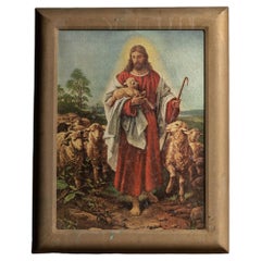 The Good Shepherd Lighted Plastic Funeral Home Art Display