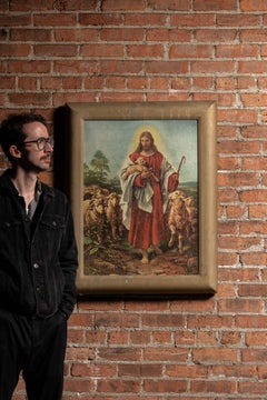 The Good Shepherd Lighted Plastic Funeral Home Art Display