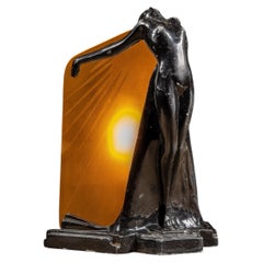 Vintage Frankart Revival "Butterfly Nymph" Art Deco Lamp by Sarsparilla