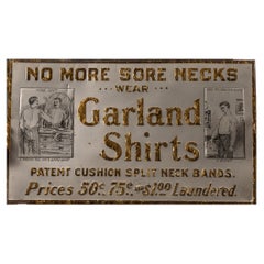 Antique Garland Shirts Embossed TOC Advertising Sign