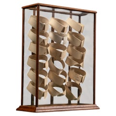 Antique Wood and Glass Mercantile Collar Display Case for C. W. Ferguson
