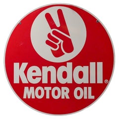 Vintage Kendall Motor Oil Tin Litho Advertising Sign