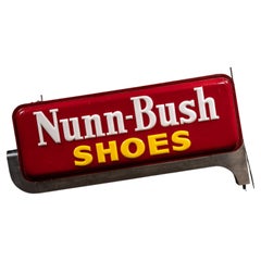 Vintage Nunn-Bush Shoes Lighted Storefront Plastic Sign