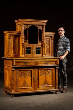 Late 19th Century German Gothic Revival Parlor Cabinet