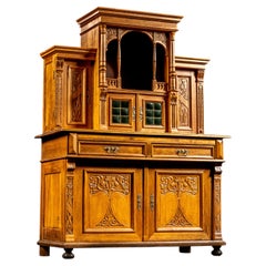 Late 19th Century German Gothic Revival Parlor Cabinet