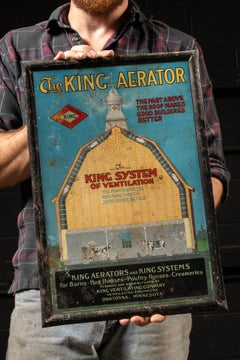 Early 20th Century King Aerator TOC Litho Sign