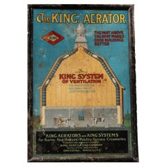 Early 20th Century King Aerator TOC Litho Sign