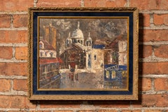 Rainy Cityscape  Framed Savic Oil Painting