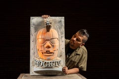 One of a Kind Shock Top Jack-O'-Lantern Beer Sign Master Mold