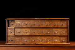 Early 20th Century Tiger Oak Puzzle Box Card Catalog