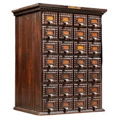 Late 19th Century Oak Tramp Art Screw Cabinet by J. D. Warren