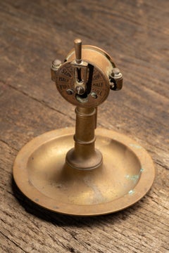 Antique Brass Maritime E.O.T. Figural Cigar Cutter and Ashtray