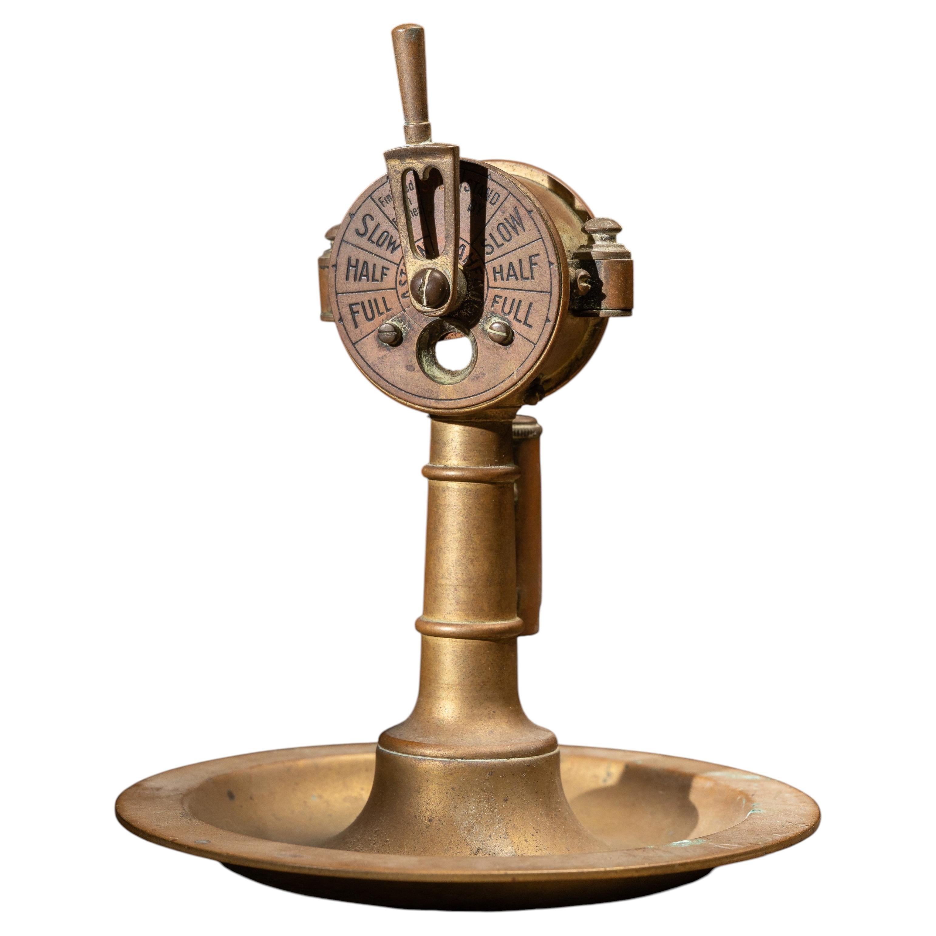 Antique Brass Maritime E.O.T. Figural Cigar Cutter and Ashtray For Sale