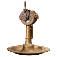 Antique Brass Maritime E.O.T. Figural Cigar Cutter and Ashtray