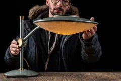 Space Age Adjustable-Height Desk Lamp in Blue by Dazor