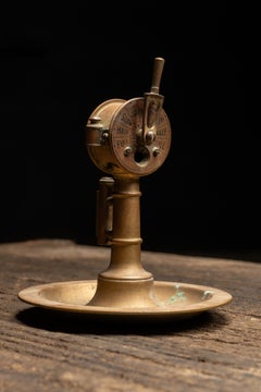 Antique Brass Maritime E.O.T. Figural Cigar Cutter and Ashtray