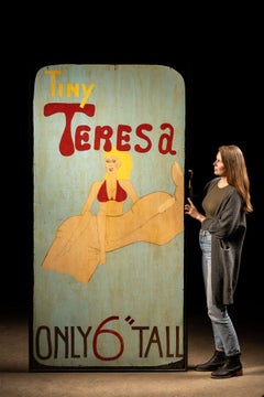 Vintage "Tiny Teresa" Painted Sideshow Sign