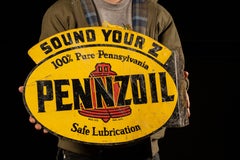 Vintage Pennzoil Flange Sign