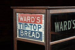Early 20th Century Ward’s Tip-Top Bread Oak and Glass Display Case