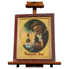 Early 20th Century Hudepohl Beer Self-Framed Tin Sign