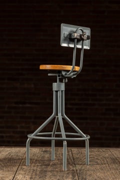 Mid-Century Industrial Salesman’s Sample Drafting Stool