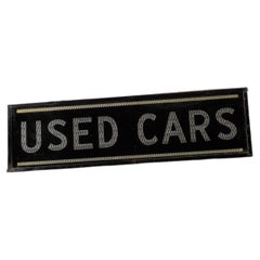 Vintage Used Cars Reflective Glass Sign