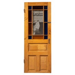 Vintage Salvaged Bar Restroom Door with Plastic Panels