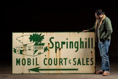 Vintage SpringHill Mobil Court SSP Roadside Sign