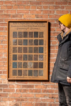 19th Century Embossed Sheet Metal Sample Advertising Display by Duquesne
