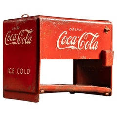 Nevera de muestra vintage de Coca-Cola para comerciales