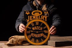 Antique Jewelry and Watch Repair Double-Sided Porcelain Sign