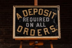 Antique ROG "Deposit" Foil Trade Sign
