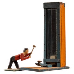 Antique "High Striker" Folk Art Tabletop Carnival Game