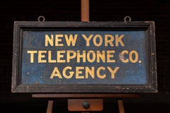 Antique New York Telephone Co. Double-Sided Smaltz Sign