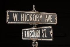 Vintage Hickory / Missouri Cross Street Sign