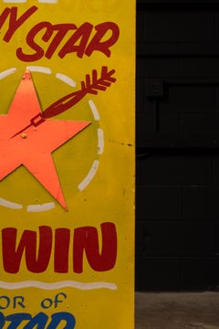 Vintage Double-Sided Handmade Carnival Sign