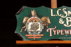Antique L. C. Smith Typewriters Self-Framed Tin Litho Sign