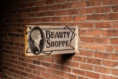 Art Deco "Beauty Shoppe" DSP Flange Storefront Sign